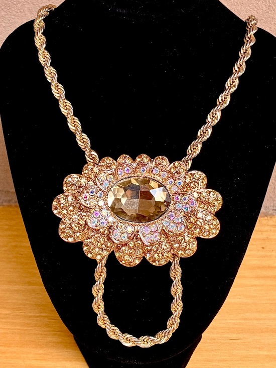 Upcycled Jewelry - Gala-Worthy Vintage Brooch Necklace